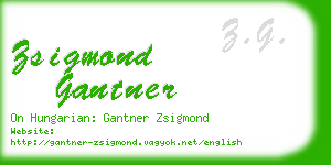 zsigmond gantner business card